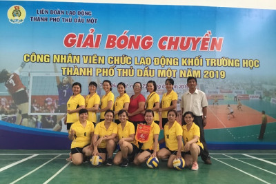 Giải bóng chuyền CN VC lao động khối trường học TP Thủ Dầu Một Năm 2019