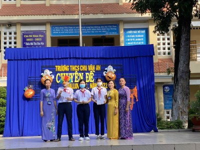 Trường THCS Chu Văn An, thành phố Thủ Dầu Một, tỉnh Bình Dương thực hiện tiết Sinh hoạt ngoại khóa “Lễ hội Halloween” năm học 2022 - 2023