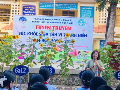 Trường THCS Chu Văn An, thành phố Thủ Dầu Một, tỉnh Bình Dương tổ chức Tuyên truyền sức khỏe sinh sản vị thành niên năm học 2022 – 2023