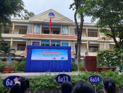 Trường THCS Chu Văn An, thành phố Thủ Dầu Một, tỉnh Bình Dương Khai mạc Hội khỏe Phù Đổng vòng Trường năm học 2023 – 2024