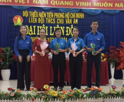 Liên đội THCS Chu Văn An, thành phố Thủ Dầu Một, tỉnh Bình Dương tổ chức Đại hội Liên đội nhiệm kỳ 2023 -2024