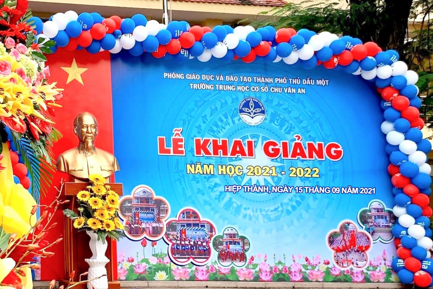 Lễ Khai giảng đặc biệt năm học 2021 – 2022 tại trường THCS Chu Văn An, thành phố Thủ Dầu Một, tỉnh Bình Dương