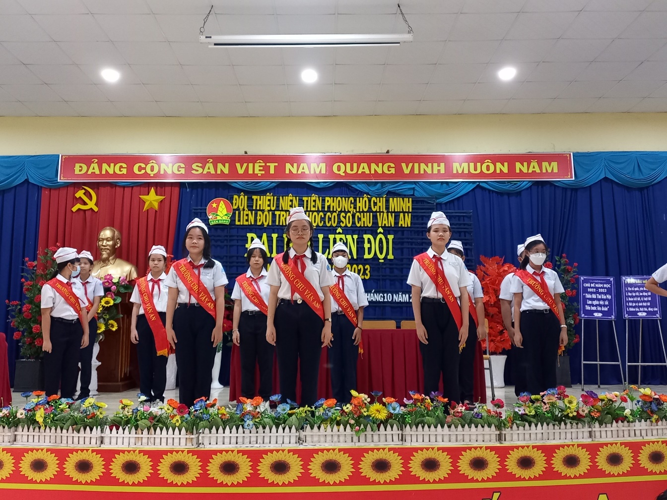 Liên đội THCS Chu Văn An tổ chức thành công Đại hội Liên đội nhiệm kỳ 2022 -2023